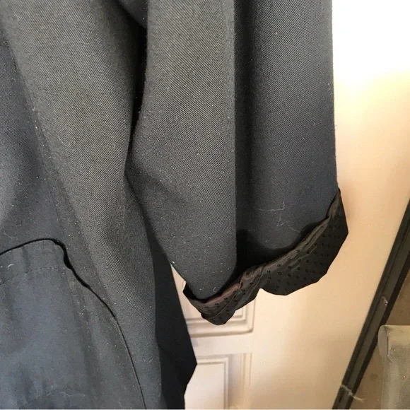 Plus Sz Vintage Boyfriend Le'ger Blazer Black Sz16 Single Button Closure Unlined